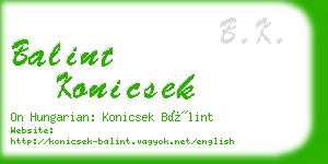balint konicsek business card